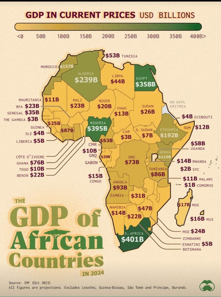 The GDP of African Countries in 2024 The GDP of African Countries in 2024